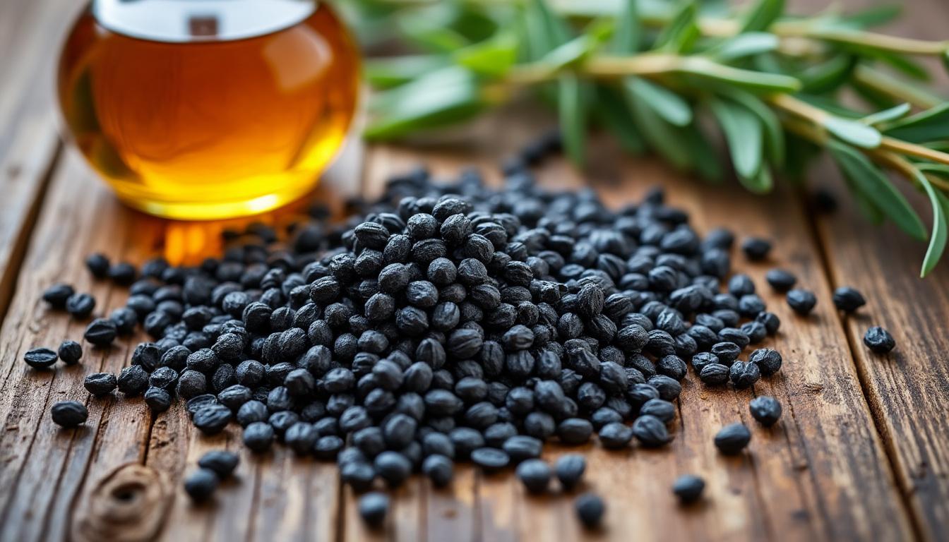 dĂ©couvrez les secrets et bienfaits exceptionnels de lâhuile de nigelle, une huile naturelle aux vertus thĂ©rapeutiques reconnues pour amĂ©liorer la santĂ© et le bien-ĂȘtre.