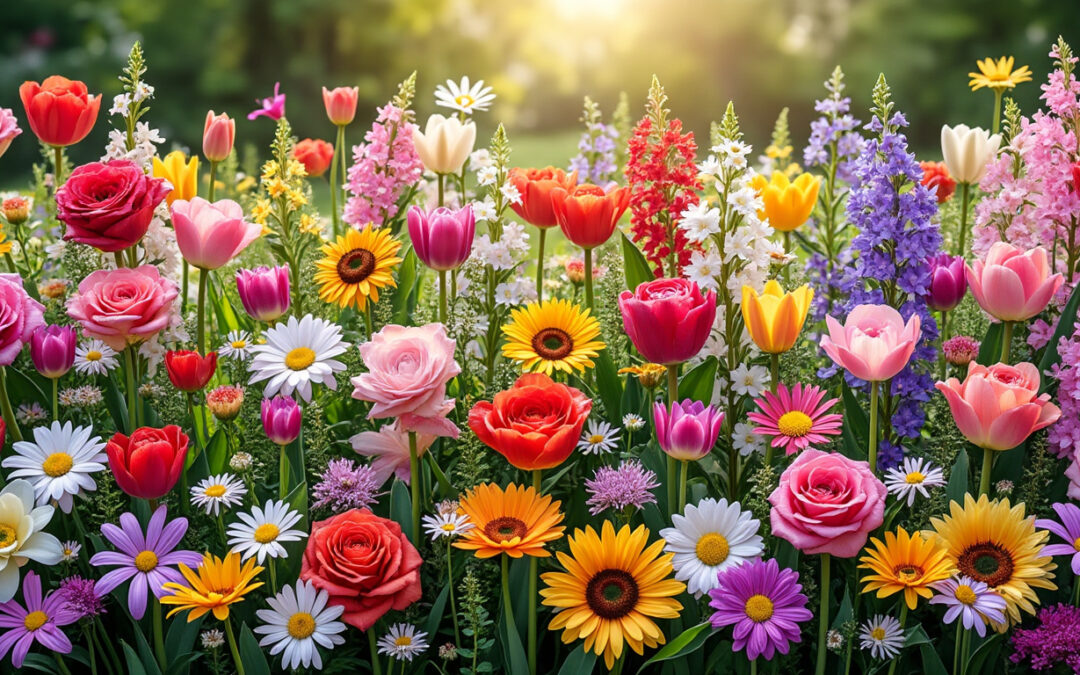 découvrez plus de 100 noms de fleurs illustrés dans ce guide visuel incontournable pour reconnaître et apprécier la beauté de chaque fleur facilement.