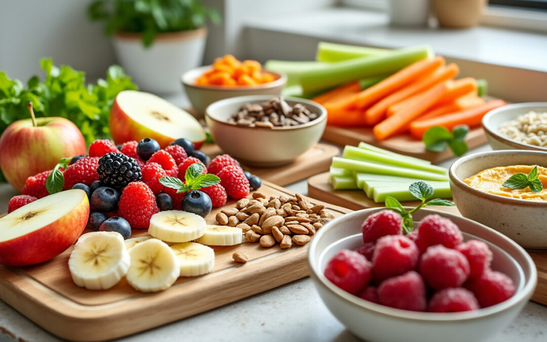 découvrez des idées faciles et rapides de snacks sains pour toute la journée, parfaits pour garder énergie et vitalité à tout moment.