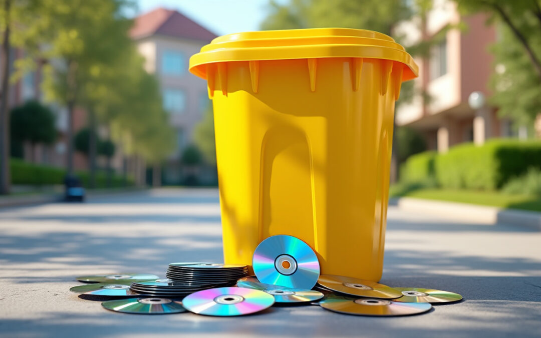 découvrez si les cd peuvent être déposés dans la poubelle jaune pour le recyclage et apprenez les bonnes pratiques pour trier vos déchets électroniques correctement.