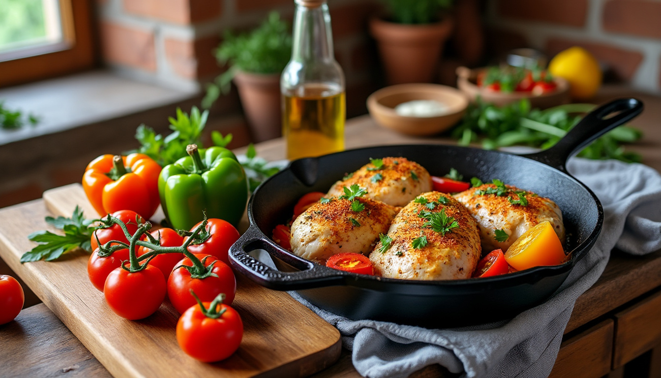 découvrez la préparation traditionnelle et la cuisson parfaite pour réussir une savoureuse recette de poulet basquaise, un plat emblématique de la cuisine du sud-ouest.